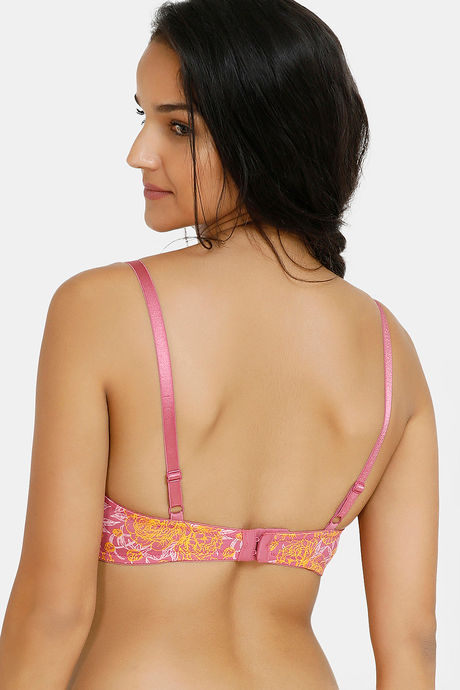 Zivame Twilight Bloom Double Layered Non Wired 3/4th Coverage T-Shirt Bra - Malaga Pt — image 2